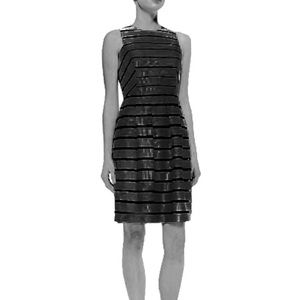 Lela Rose Striped Full Skirt Dress